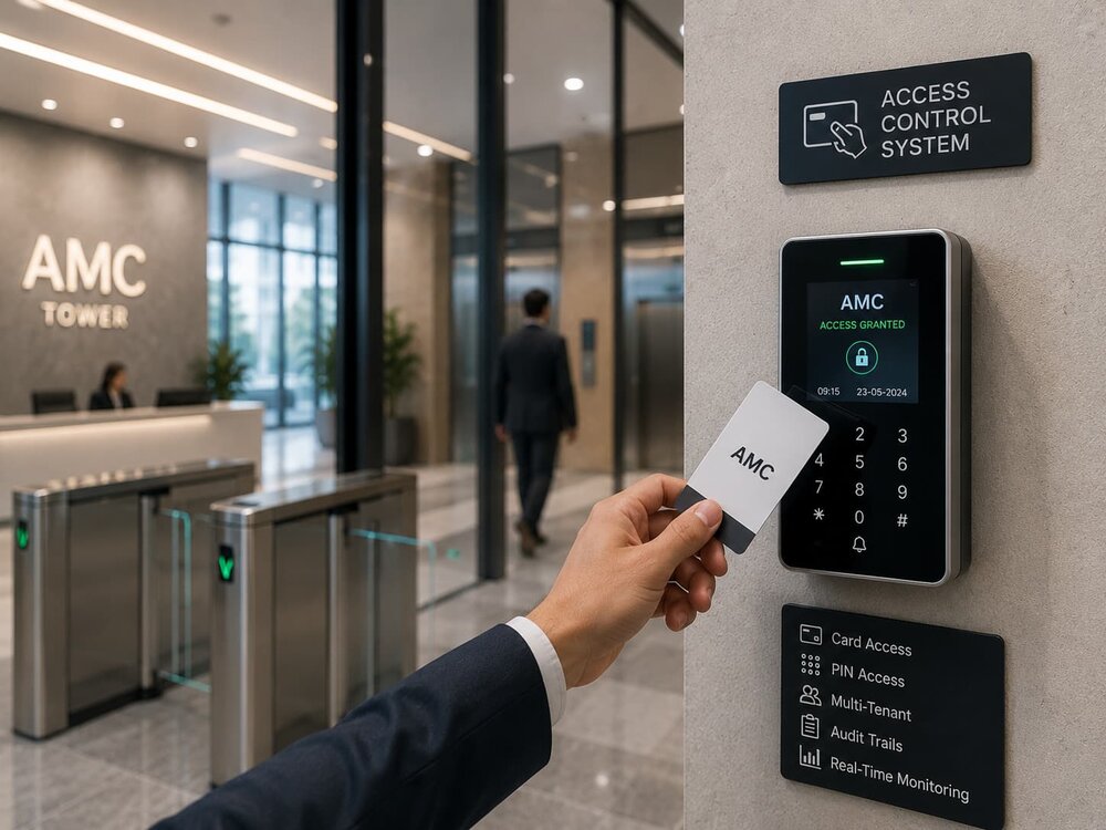 commercial office tower ELV installation in Dubai