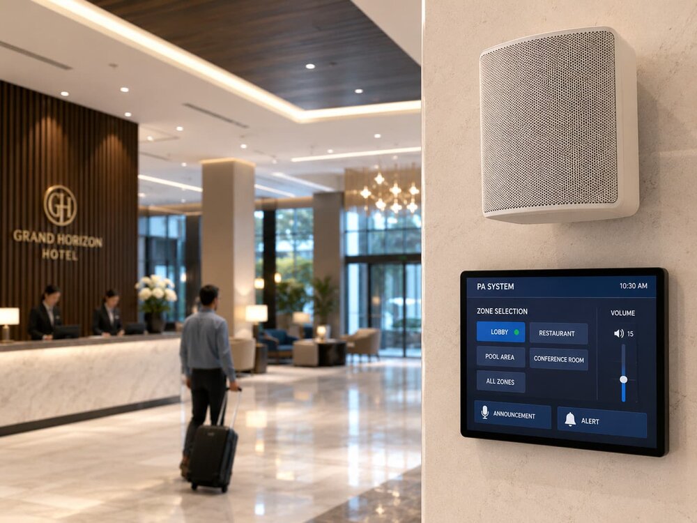 hotel AV and security installation in Dubai